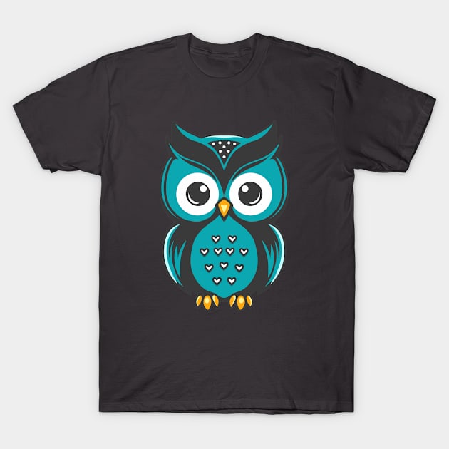 Cute Baby Owl T-Shirt by milhad